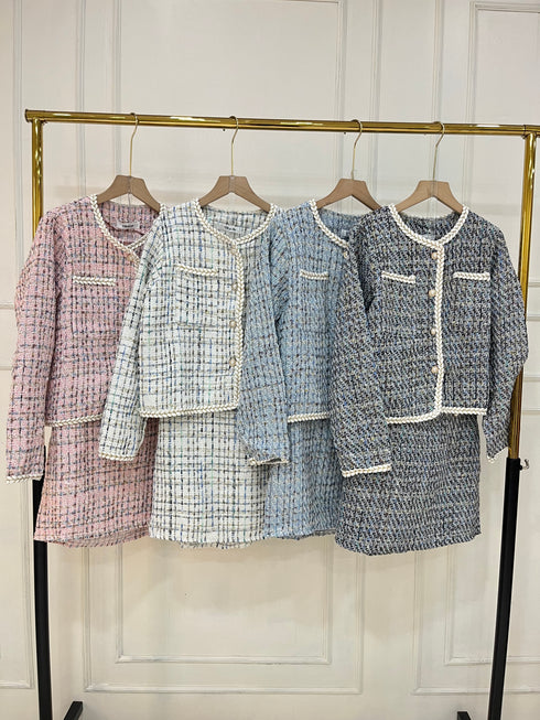 Women Elegant Winter Tweed Sets